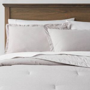 Threshold - Full/Queen Cotton Linen Chambray Comforter & Sham Gray